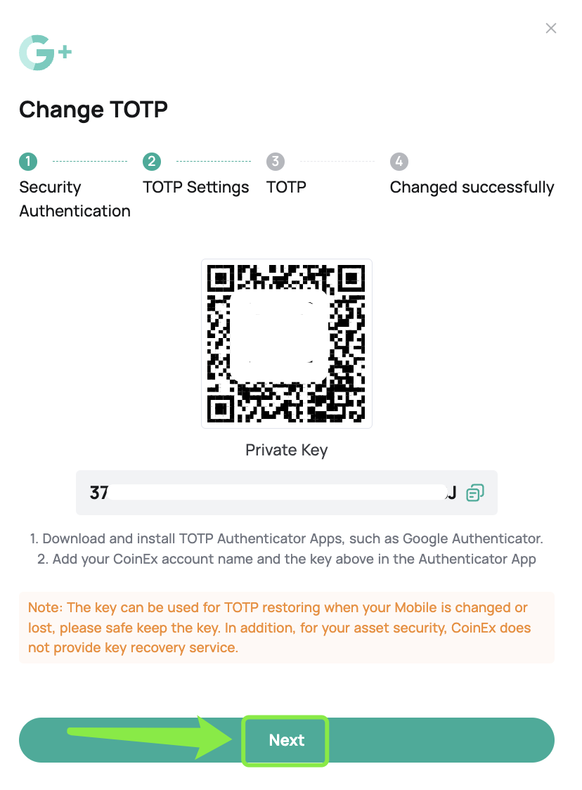 How To Reset Change Totp Coinex Help Center