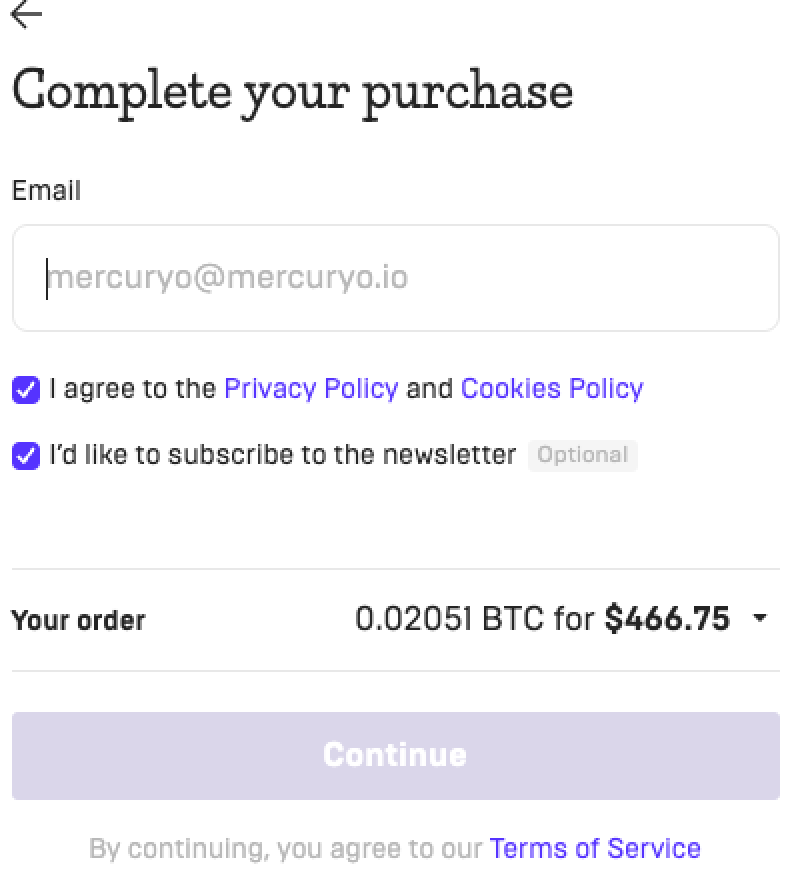 mercuryo buy bitcoin