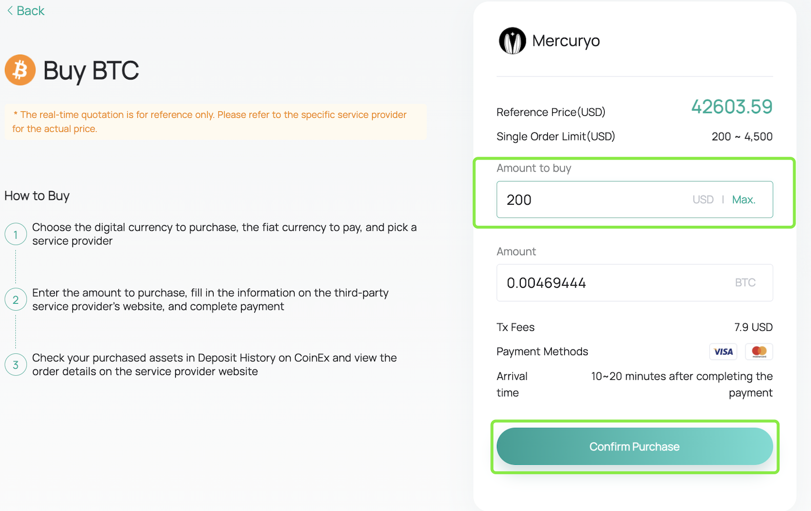 Mercuryo buy bitcoin etherreum