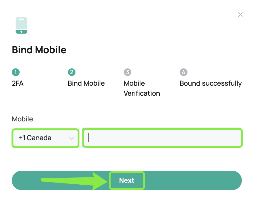 How to Bind Mobile Number CoinEx Help Center