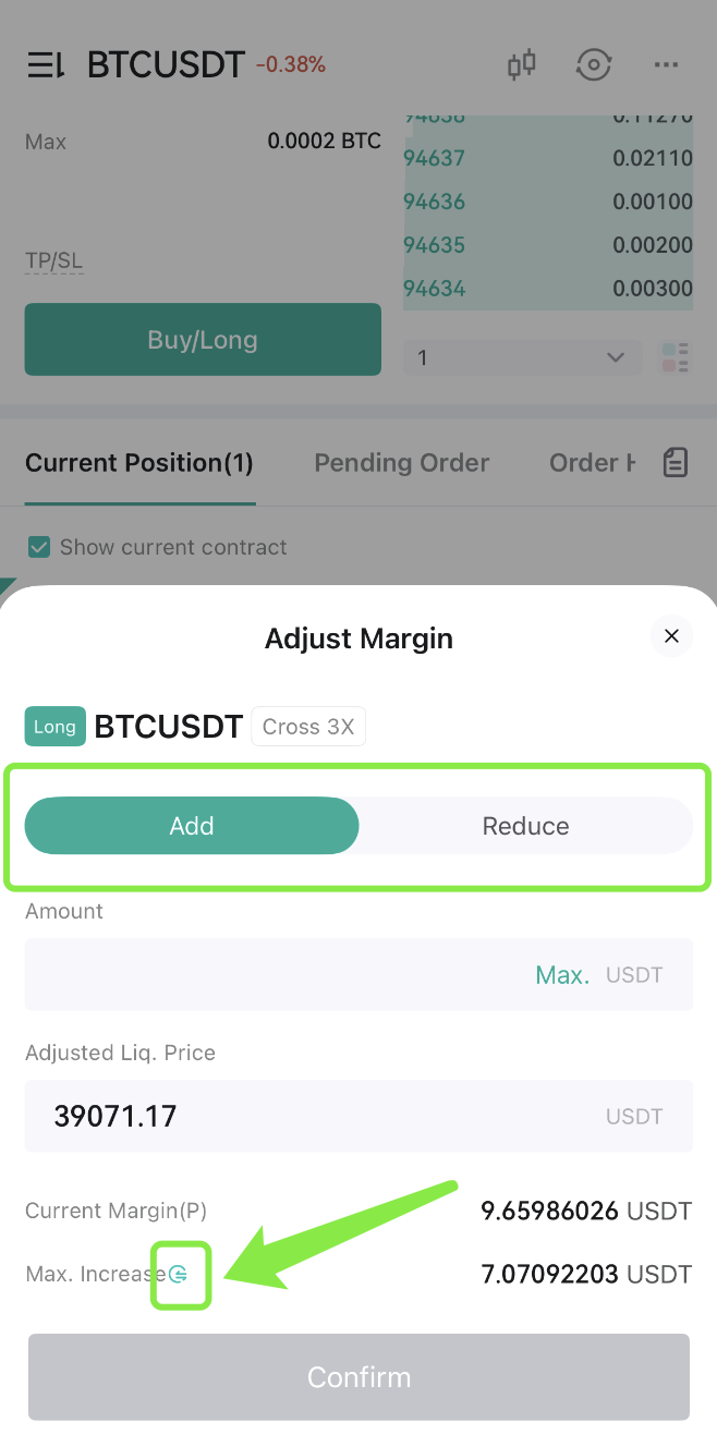 USDⓈ-Margined Contracts Interface Overview (App) – CoinEx Help Center