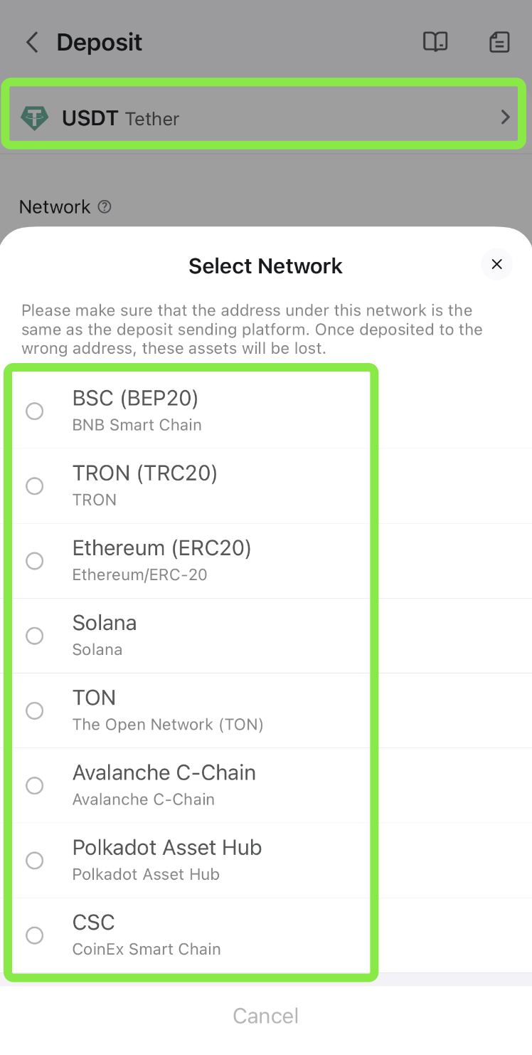 CoinEx Deposit Tutorial (App) – CoinEx Help Center