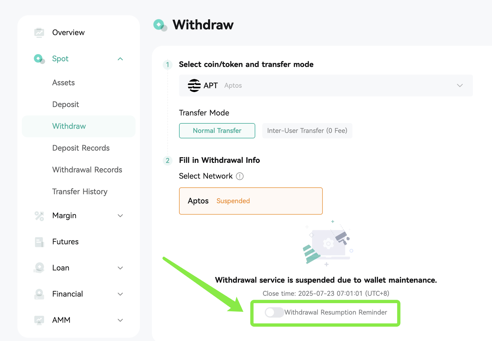 What Should I Do When Withdrawal Is Suspended Due to Wallet Maintenance –  CoinEx Help Center