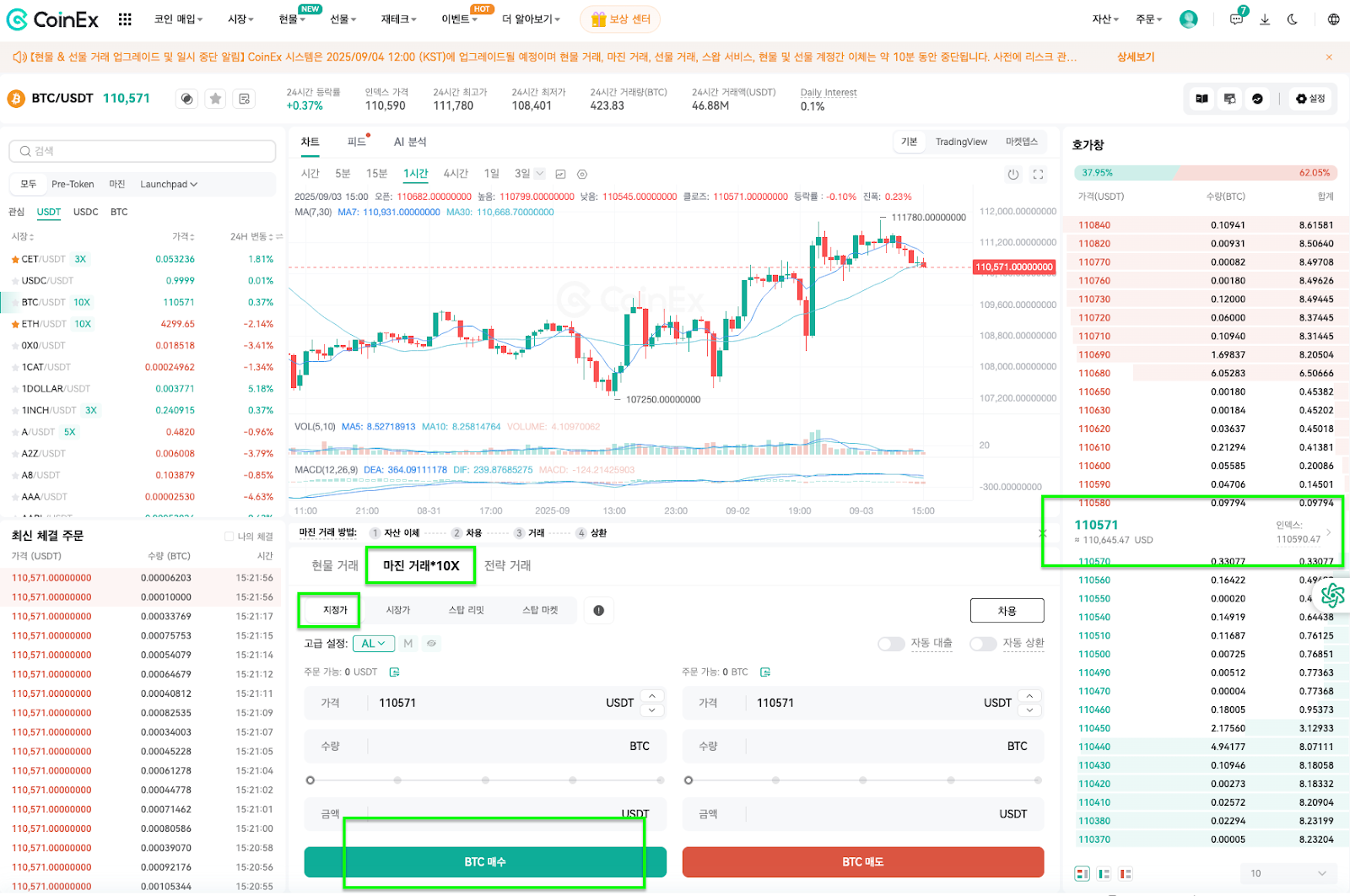 다양한 유형의 선물 주문 방법 – CoinEx 고객센터