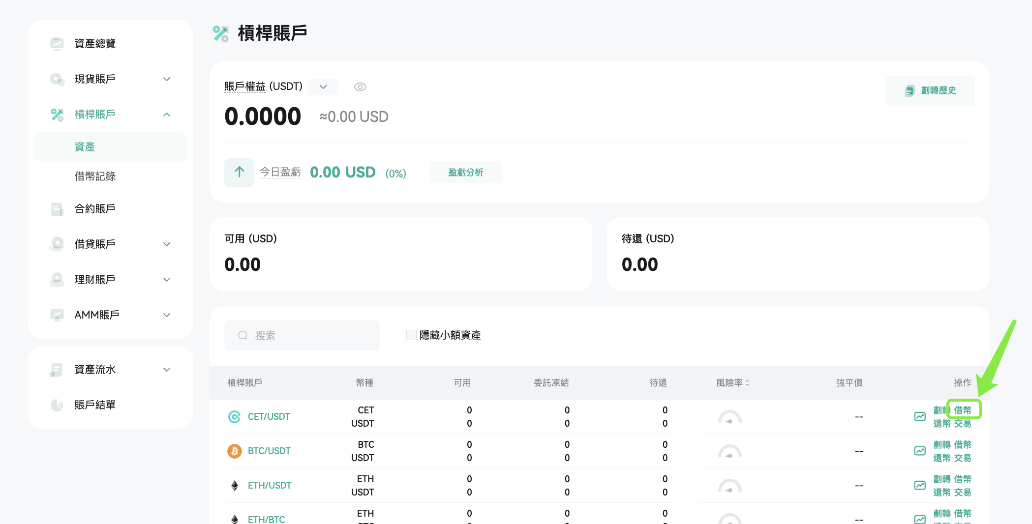 槓桿自動借幣& 自動還幣– CoinEx 幫助中心