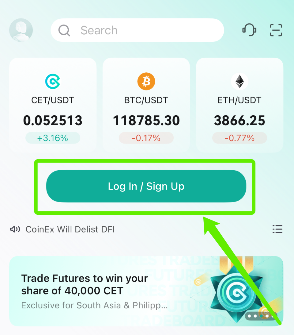 Help | CoinEx Registration & Login Guide (App)