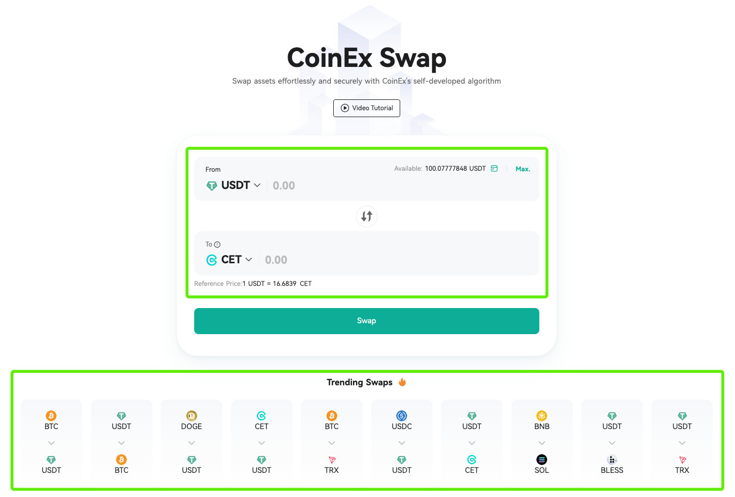 CoinEx Swap Tutorial (Web) – CoinEx Help Center