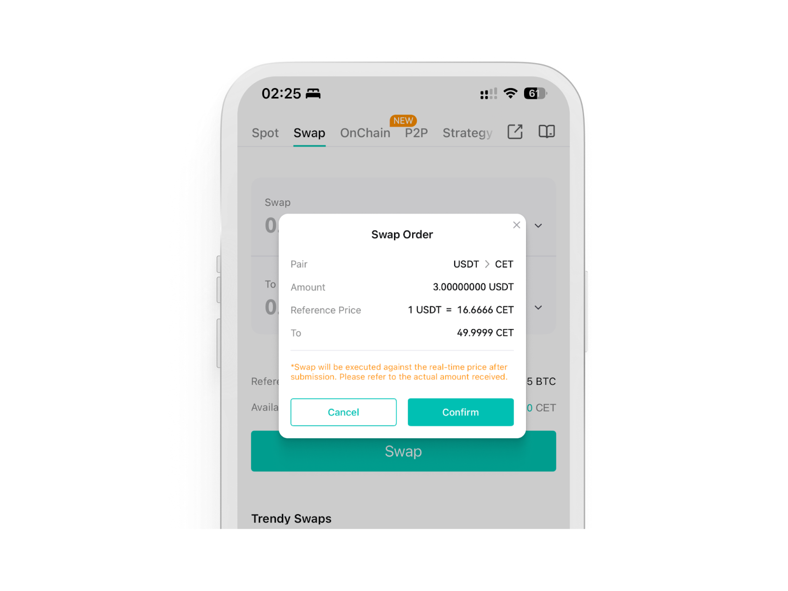 How to Use Swap (App) – CoinEx Help Center