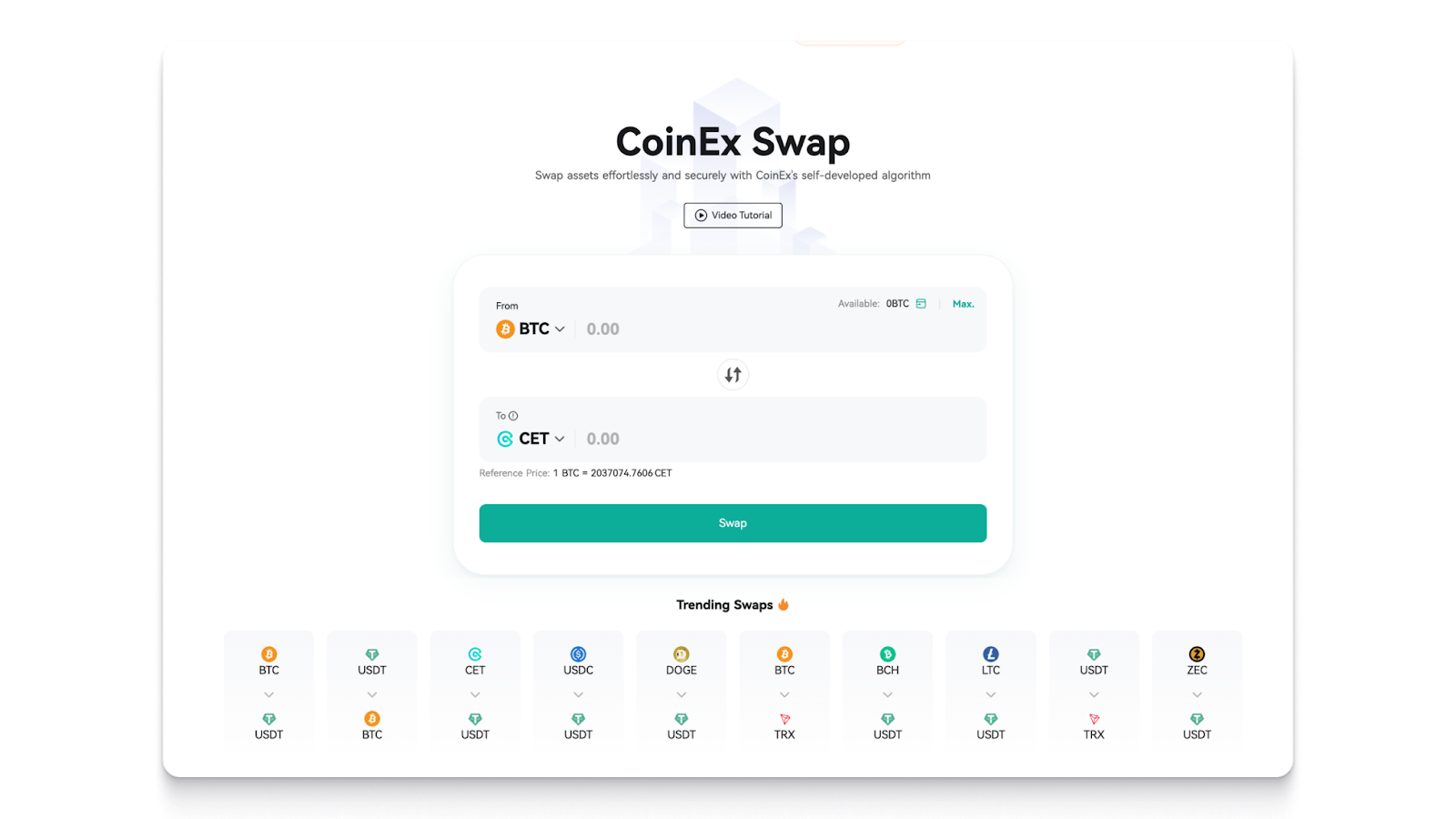 How to Use Swap (Web) – CoinEx Help Center